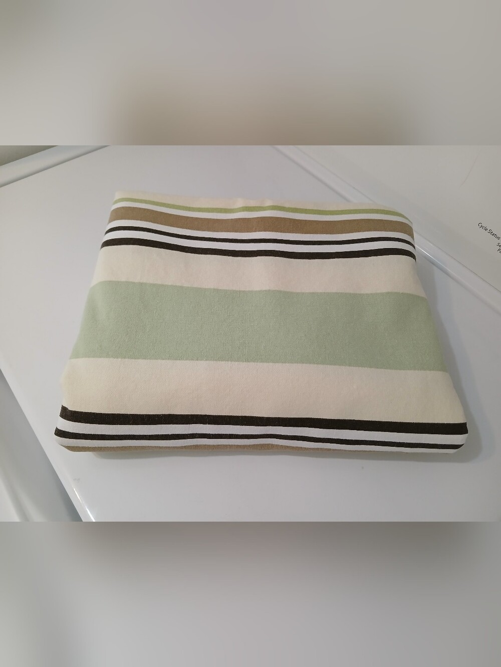 Cotton Fabric Striped Shower Curtain
